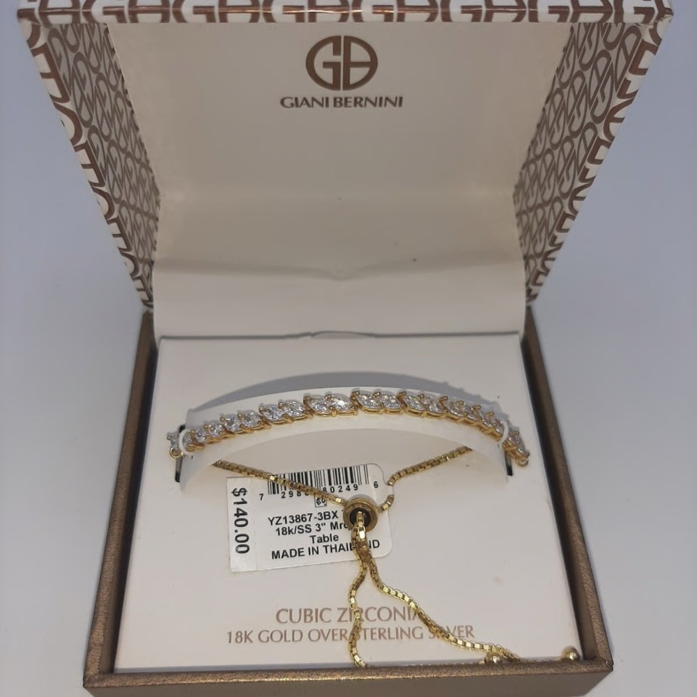Giani Bernini Gold and Silver Bracelet with Cubic Zirconia